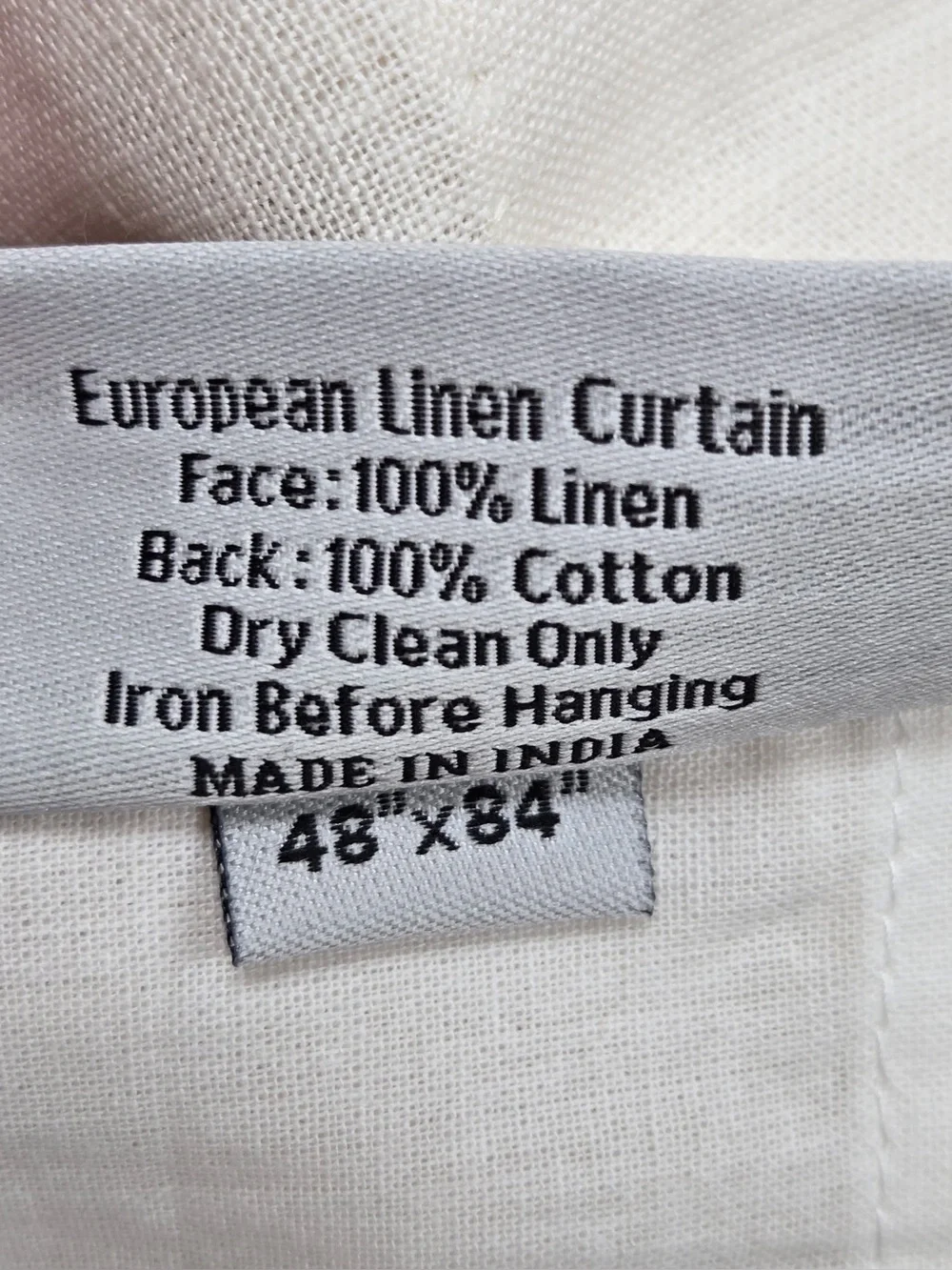 NWT QUINCE Set Of 2 48x84 European Linen Curtains Cream 0501
